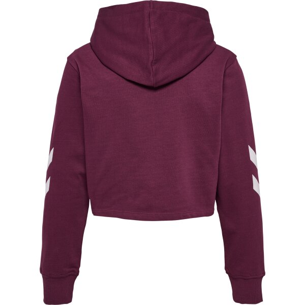 hummel Hmllegacy Cropped Hoodie Damen - grape wine