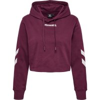 hummel Hmllegacy Cropped Hoodie Damen - grape wine