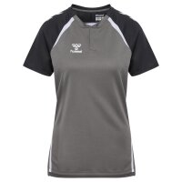 hummel Hmllead 2.0 Polo Damen - steel gray/asphalt