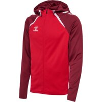 hummel Hmllead 2.0 Zip Hoodie Herren - true red/maroon