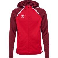 hummel Hmllead 2.0 Zip Hoodie Herren - true red/maroon