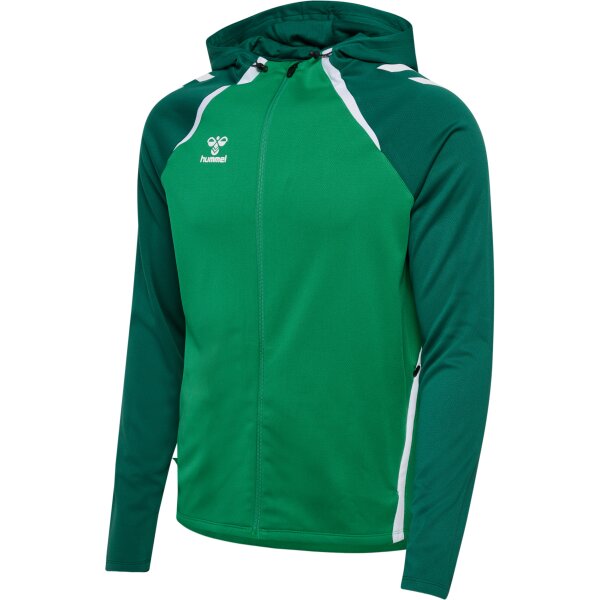 hummel Hmllead 2.0 Zip Hoodie Herren - jelly bean/evergreen