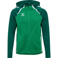 hummel Hmllead 2.0 Zip Hoodie Herren - jelly bean/evergreen