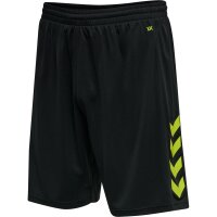 hummel Hmlcore Xk Poly Shorts - black/lime popsicle