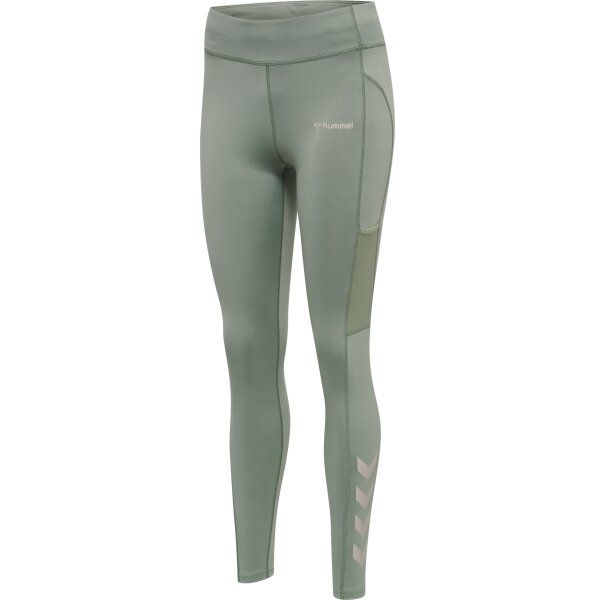 hummel Hmlmt Chipo Mid Waist Leggins Damen - lily pad