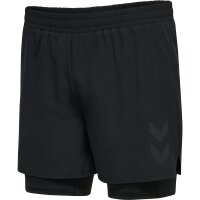 hummel Hmlmt Force 2 In 1 Shorts Herren - black