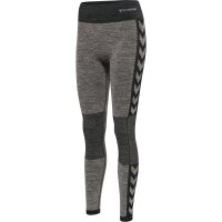 hummel Hmlclea Seamless Mid Waist Leggins Damen - chateau gray/black melange