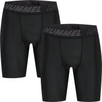 hummel Hmlte Topaz 2-Pack Tight Shorts Herren - black/black