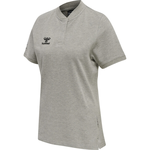 hummel Hmlmove Grid Polo Damen - grey melange