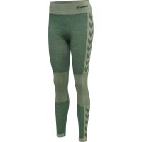 hummel Hmlclea Seamless Mid Waist Leggins Damen - laurel wreath/lily pad melange