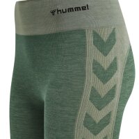 hummel Hmlclea Seamless Mid Waist Leggins Damen - laurel wreath/lily pad melange