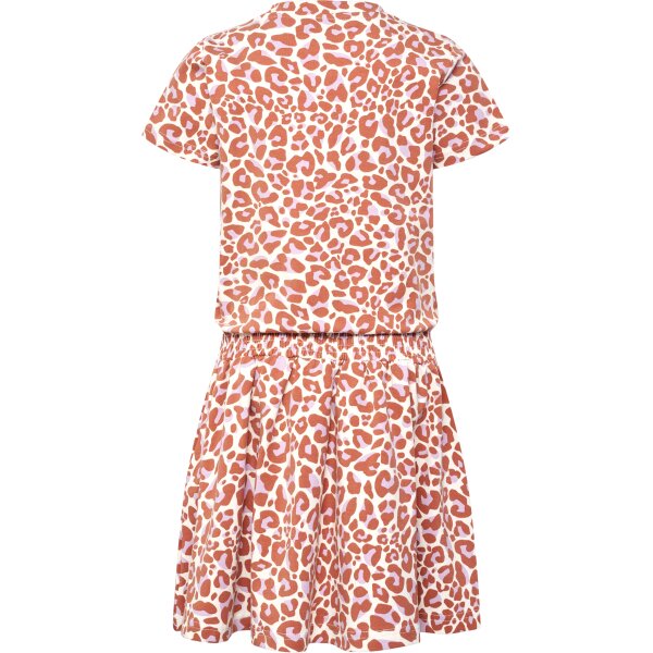 hummel Hmljumpy Aop Dress S/S Mädchen - copper brown