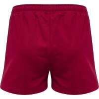 hummel Hmloffgrid Cotton Shorts Wo Damen - rhubarb/nasturtium