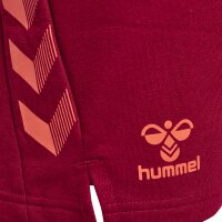 hummel Hmloffgrid Cotton Shorts Wo Damen - rhubarb/nasturtium