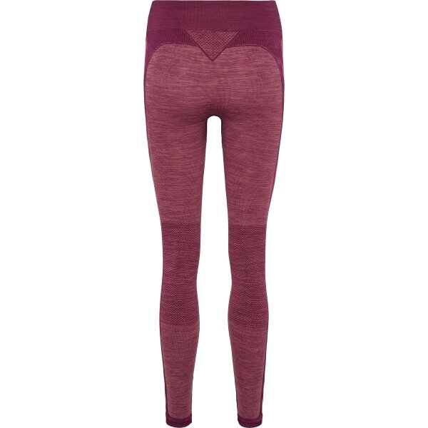 hummel Hmlclea Seamless Mid Waist Leggins Damen - grape...