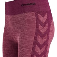 hummel Hmlclea Seamless Mid Waist Leggins Damen - grape wine/crushed berry mel