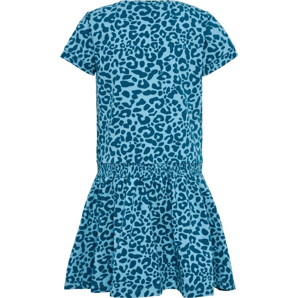 hummel Hmlflowy Aop Dress S/S Mädchen - blue coral