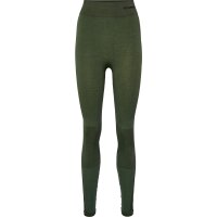 hummel Hmlclea Seamless Mid Waist Leggins Damen - climbing ivy/beetle melange