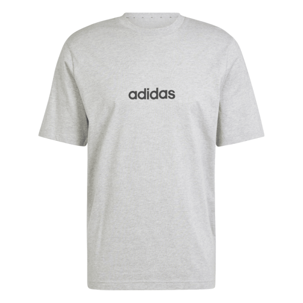 adidas Essentials Linear T-Shirt Herren - grau/schwarz