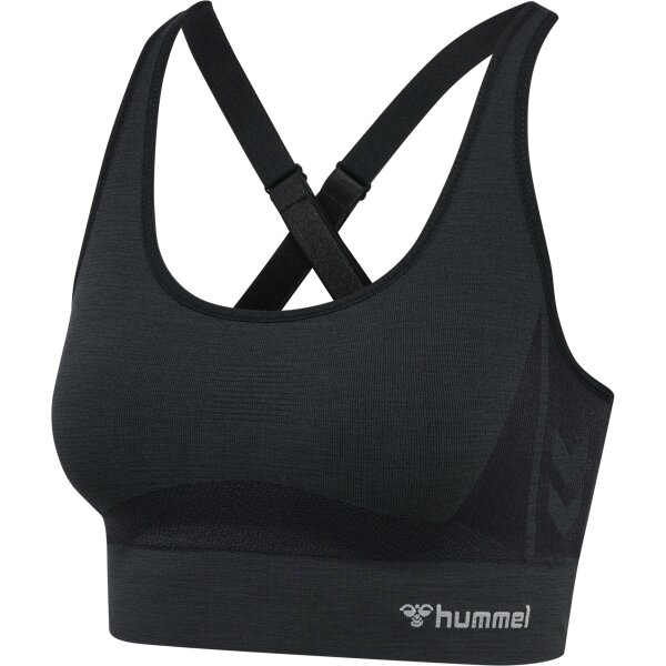 hummel Hmlclea Seamless Sports Top Damen - black melange