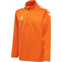 hummel Hmlcore Xk Half Zip Poly Sweat Kinder - orange tiger