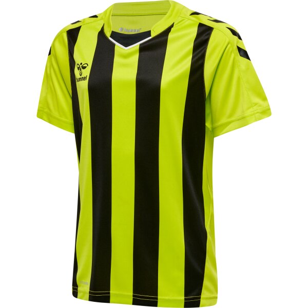 hummel Hmlcore Xk Striped Trikot S/S Kinder - lime popsicle/black