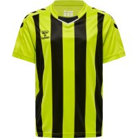 hummel Hmlcore Xk Striped Trikot S/S Kinder - lime popsicle/black