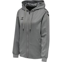 hummel Hmlcore Xk Poly Zip Hood Sweat Woma Damen - grey melange