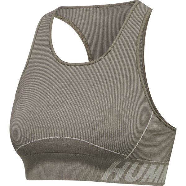 hummel Hmlte Christel Seamless Sports Top Damen - chateau gray/driftwood melange