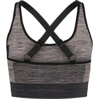 hummel Hmlclea Seamless Sports Top Damen - chateau gray/black melange