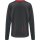 hummel Hmlaction Poly Half Zip Sweat Damen - ebony/flame scarlet