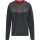 hummel Hmlaction Poly Half Zip Sweat Damen - ebony/flame scarlet