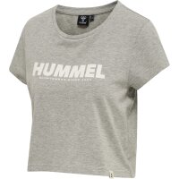 hummel Hmllegacy Cropped T-Shirt Damen - grey melange