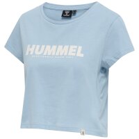 hummel Hmllegacy Cropped T-Shirt Damen - placid blue