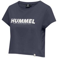 hummel Hmllegacy Cropped T-Shirt Damen - blue nights