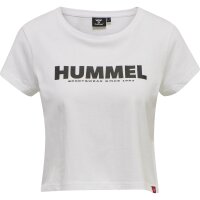 hummel Hmllegacy Cropped T-Shirt Damen - white/black