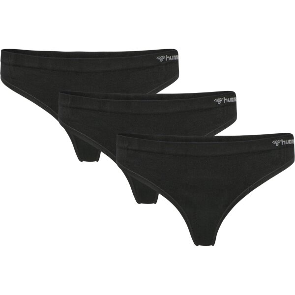 hummel Hmljuno 3 Pack Seamless Thong Damen - black