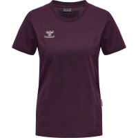 hummel Hmlmove Grid Cotton T-Shirt S/S Wom Damen - grape wine