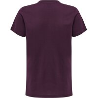 hummel Hmlmove Grid Cotton T-Shirt S/S Kid Kinder - grape wine