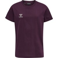 hummel Hmlmove Grid Cotton T-Shirt S/S Kid Kinder - grape wine