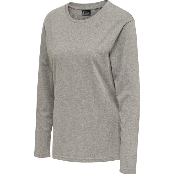 hummel Hmlred Basic T-Shirt L/S Damen - grey melange