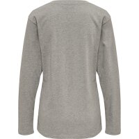 hummel Hmlred Basic T-Shirt L/S Damen - grey melange