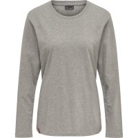 hummel Hmlred Basic T-Shirt L/S Damen - grey melange