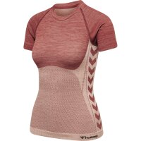 hummel Hmlclea Seamless Tight T-Shirt Damen - withered rose/rose tan melange