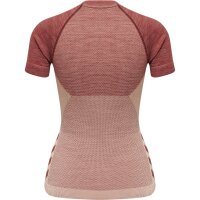 hummel Hmlclea Seamless Tight T-Shirt Damen - withered rose/rose tan melange