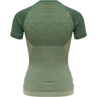 hummel Hmlclea Seamless Tight T-Shirt Damen - laurel wreath/lily pad melange