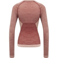 hummel Hmlclea Seamless Tight T-Shirt L/S Damen - withered rose/rose tan melange