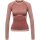 hummel Hmlclea Seamless Tight T-Shirt L/S Damen - withered rose/rose tan melange