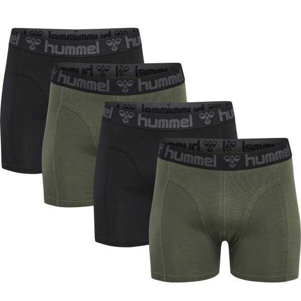 hummel Hmlmarston 4-Pack Boxers Herren - black/thyme