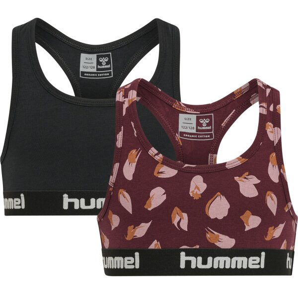 hummel Hmlcarolina Top 2-Pack Mädchen - windsor wine